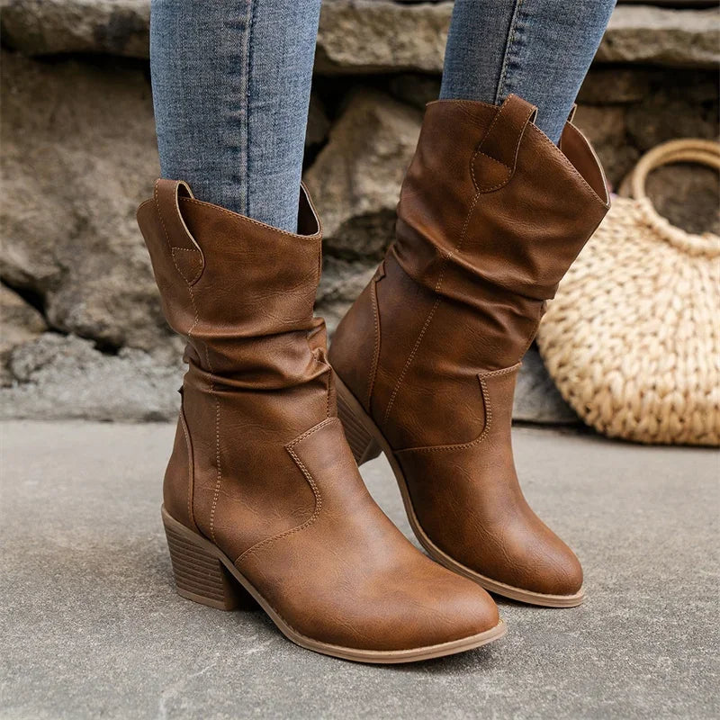 Fashionable Western Ankle Boots for Women - Nocini