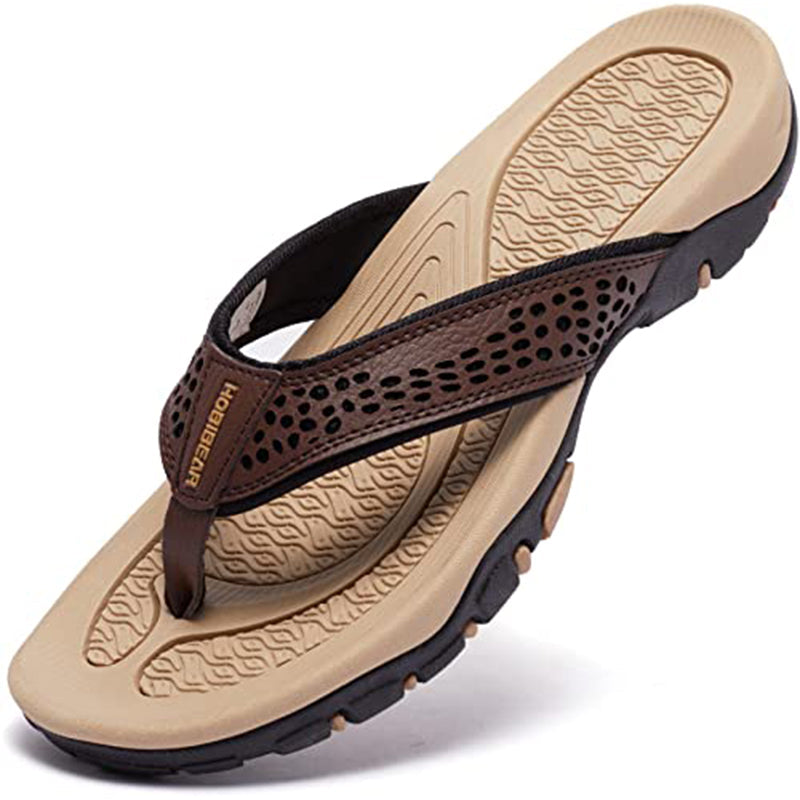 Relaxed Fit Mens Leather Sandals