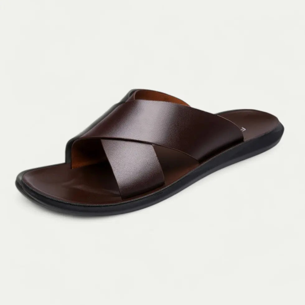 Easy Fit Mens Slide Sandals with Adjustable Strap