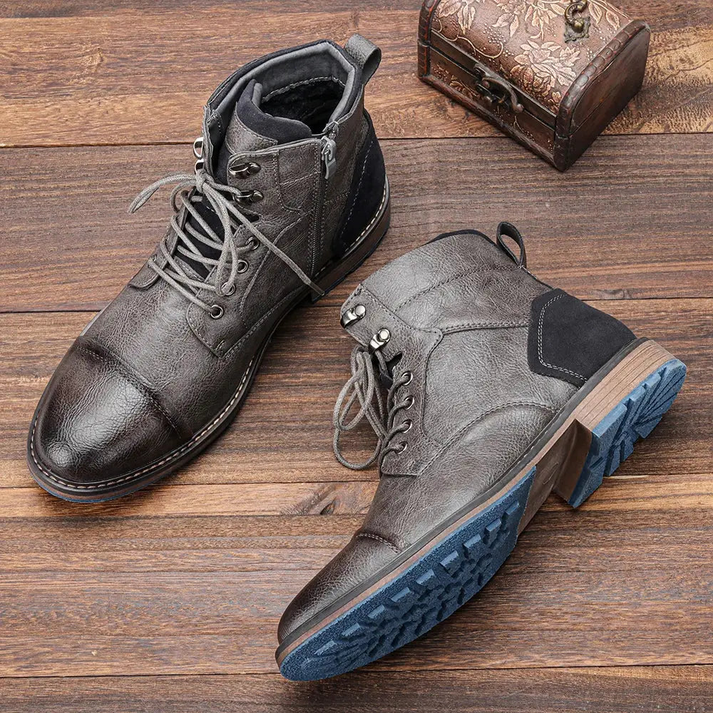 Tough Mens Leather Ankle Boots - Strong and Fashionable