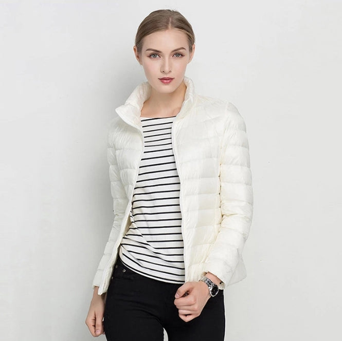 Women's Slim Fit Quilted Parka Coat
