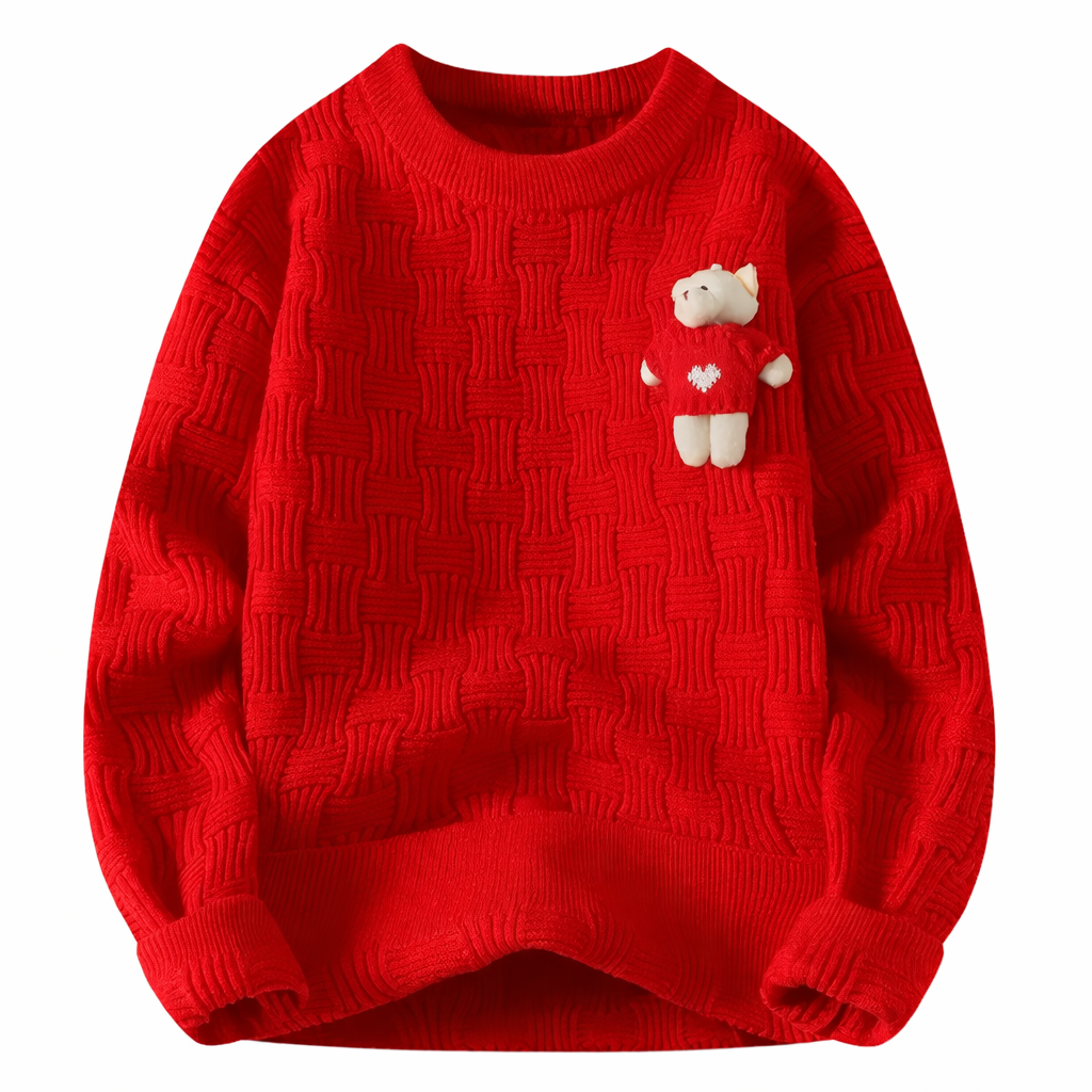 Casual Bear Graphic Sweater