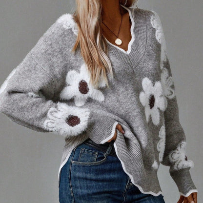 Stylish Crew Neck Sweater - Olytrend