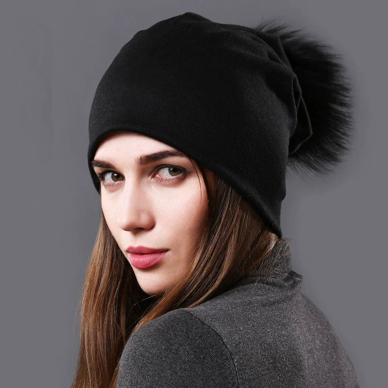 Warm Cozy Pom Pom Winter Beanie for Women - Nocini