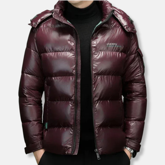 Shiny Waterproof Puffer Coat - Nocini