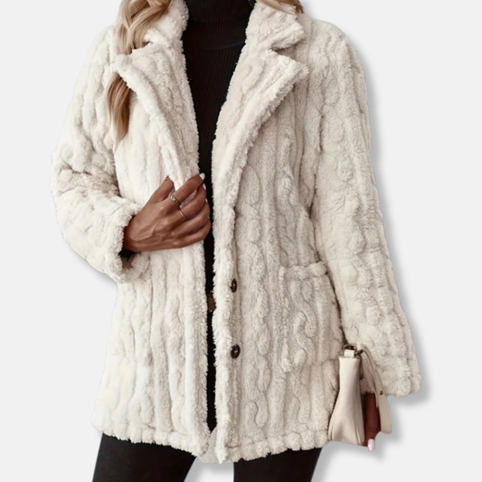 Cozy Long Fuzzy Open Cardigan Jacket - Nocini