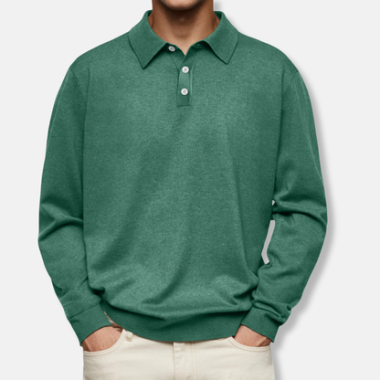 Casual Long Sleeve Polo Shirt - Nocini