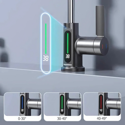 Adjustable LED Waterfall Sink Faucet