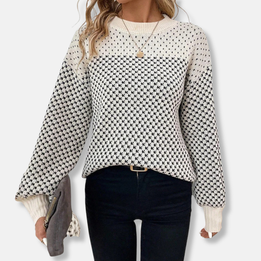 Cozy Oversized Crew Neck Wool Sweater - Nocini