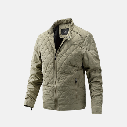 Thin Quilted Winter Jacket with Zip Front - Nocini