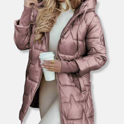 Warm Hooded Puffer Jacket for Women