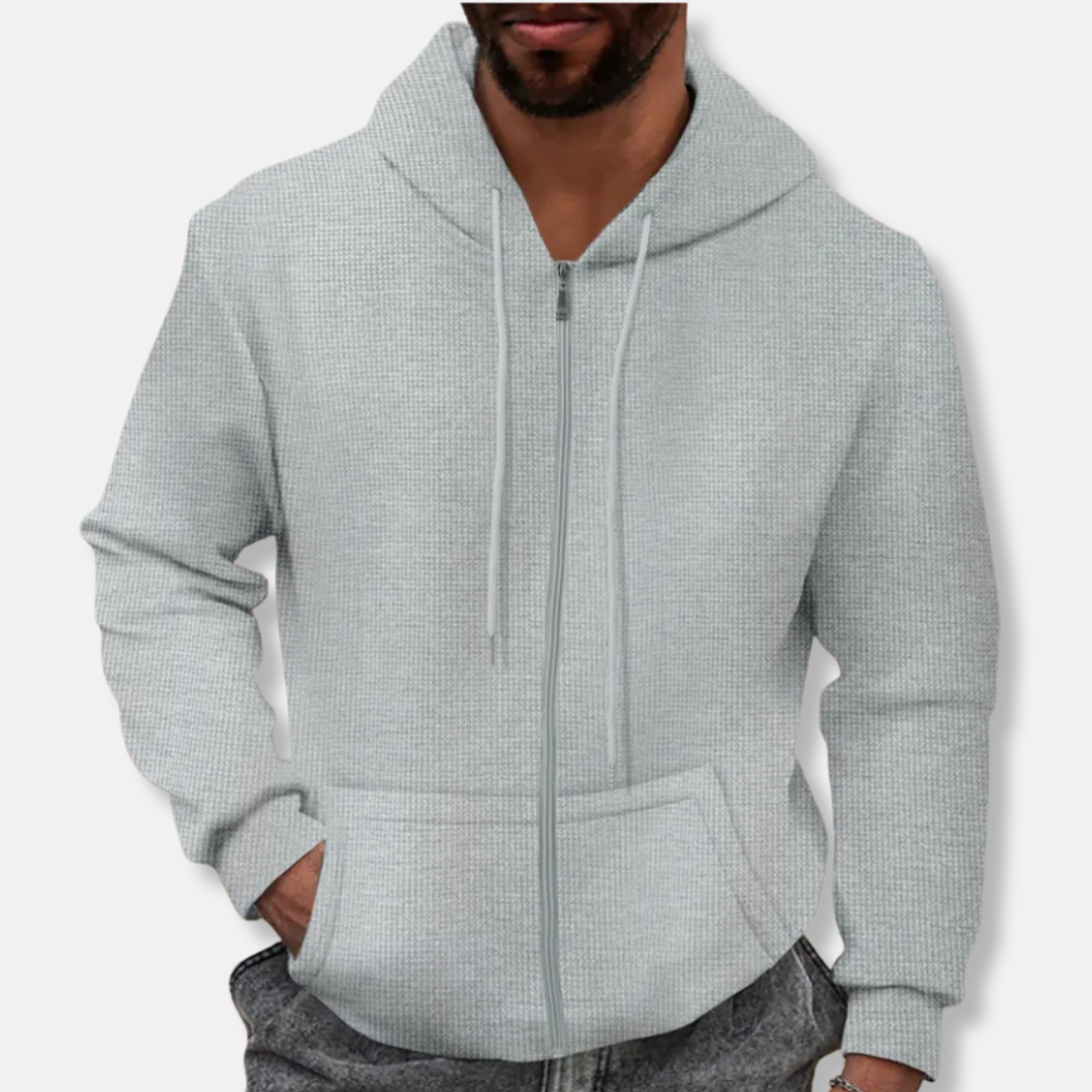 Comfortable Fleece Zip Up Hoodie - Nocini