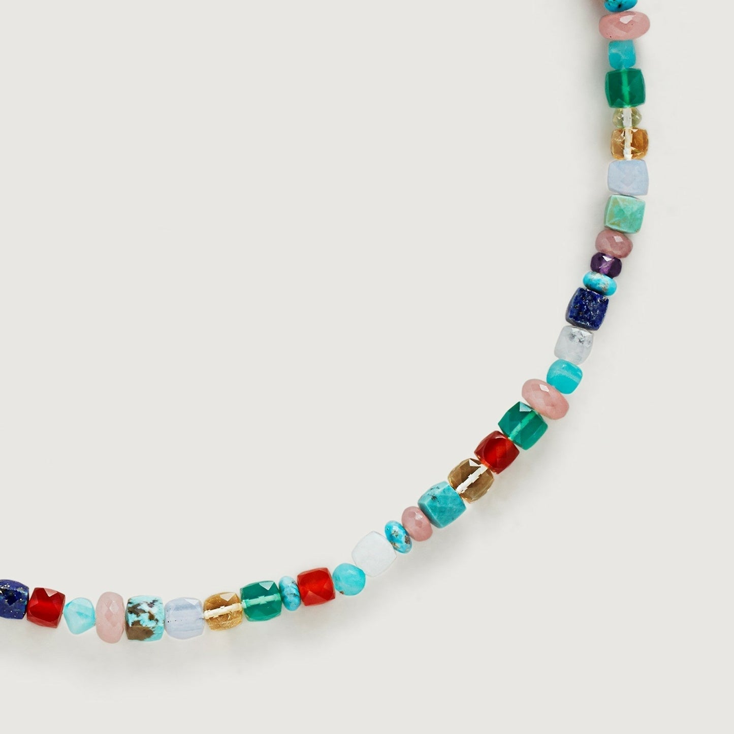 Authentic Stone Beaded Chain Necklace