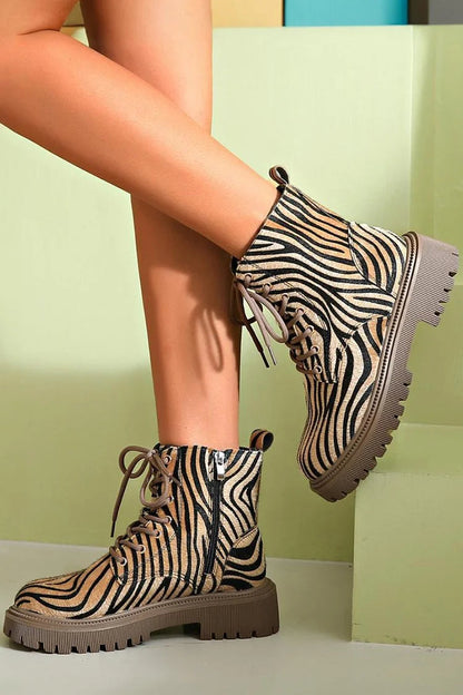 Animal Print Ankle Boots
