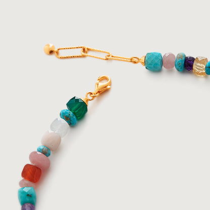 Authentic Stone Beaded Chain Necklace