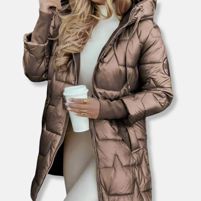 Warm Hooded Puffer Jacket for Women