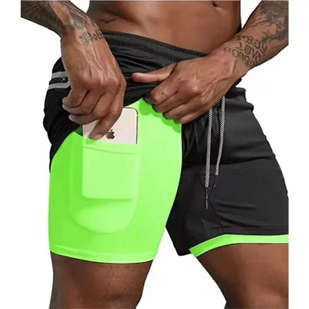 Athletic Men's 2-in-1 Sport Shorts for Active Wear