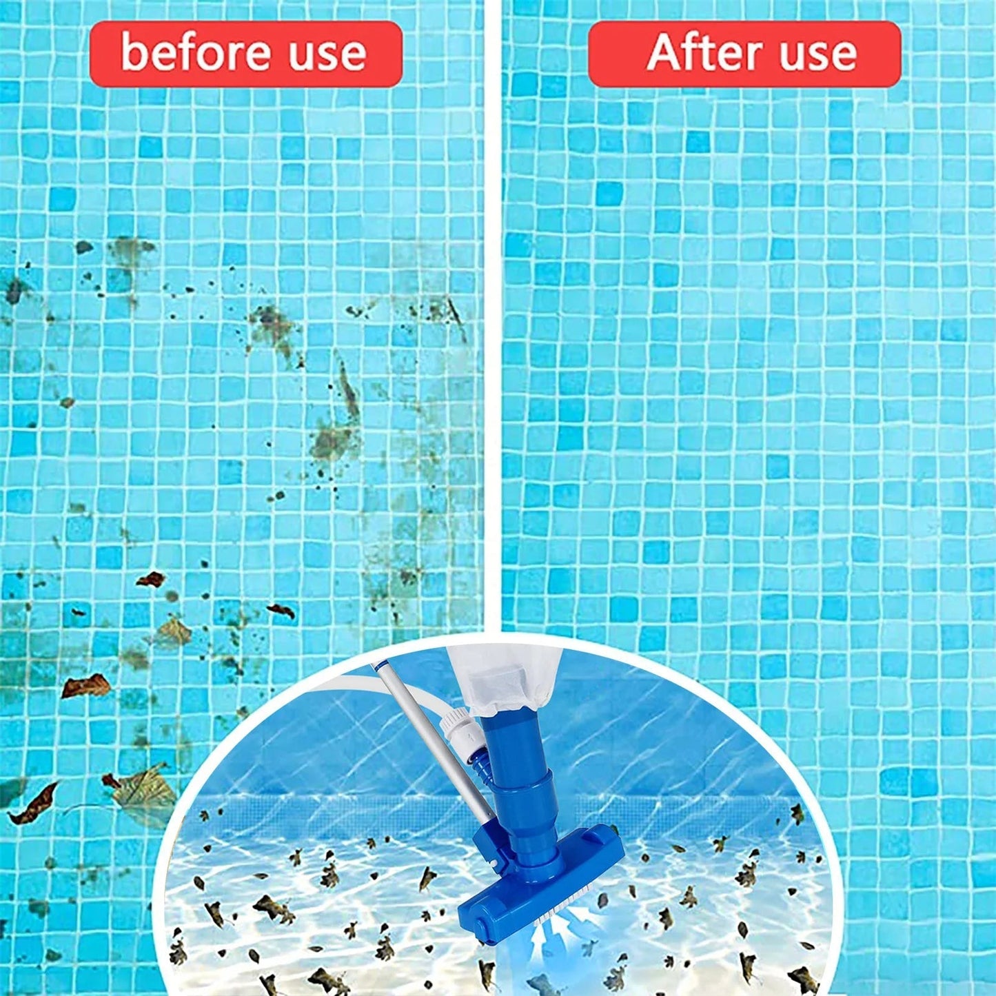 Automatic Pool Floor Cleaning Kit
