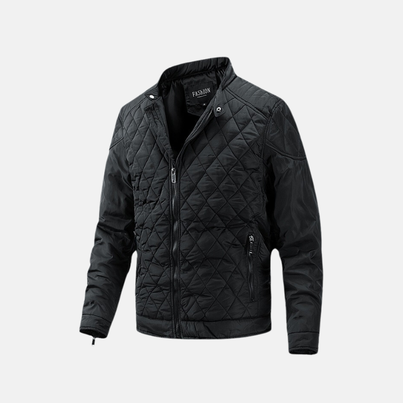 Thin Quilted Winter Jacket with Zip Front
