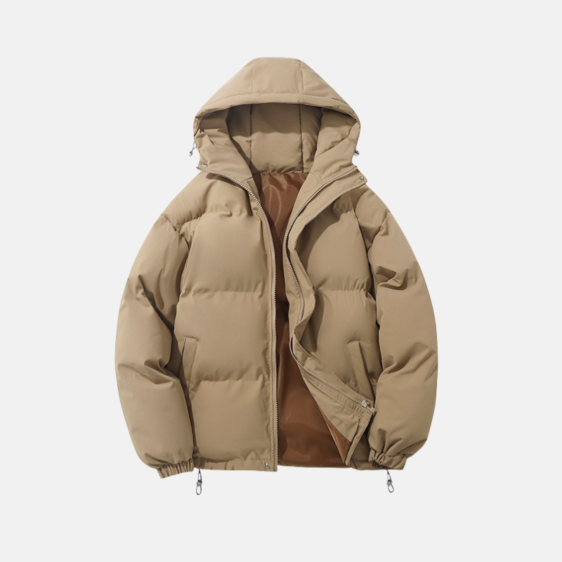 Casual Fit Hooded Down Jacket