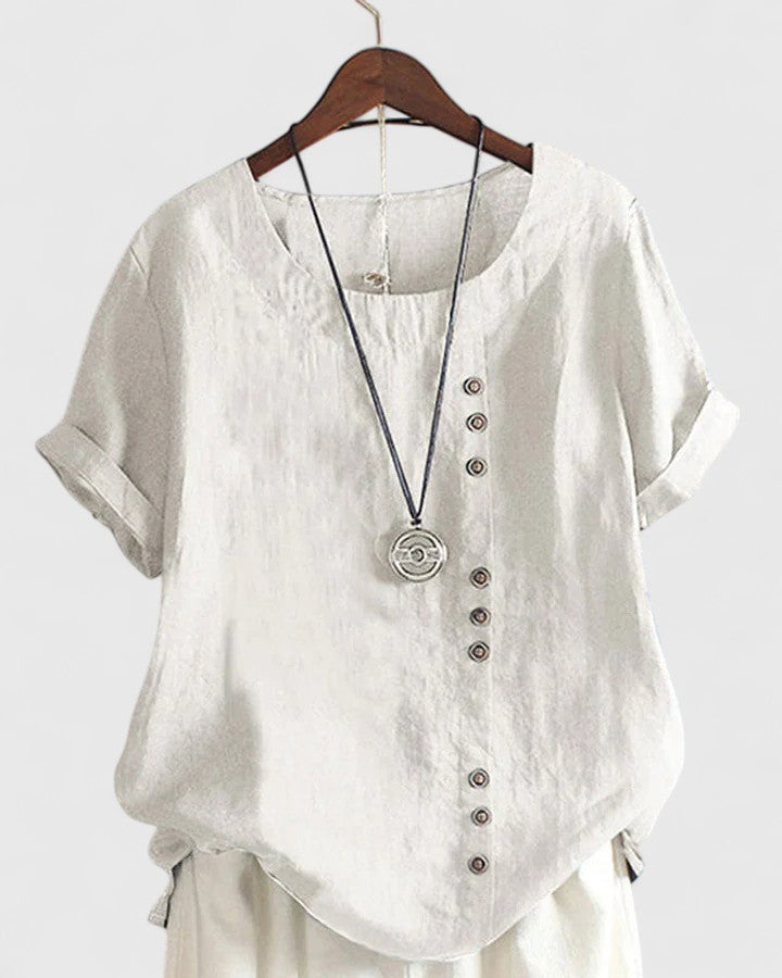 Stylish Casual Short Sleeve Women's Blouse