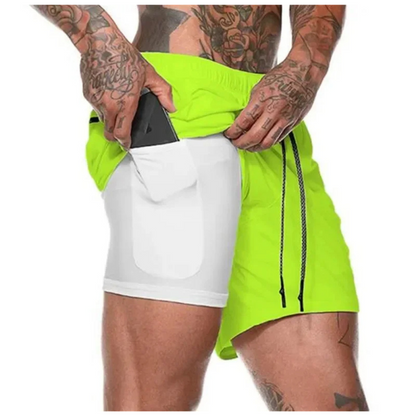 Athletic Men's 2-in-1 Sport Shorts for Active Wear