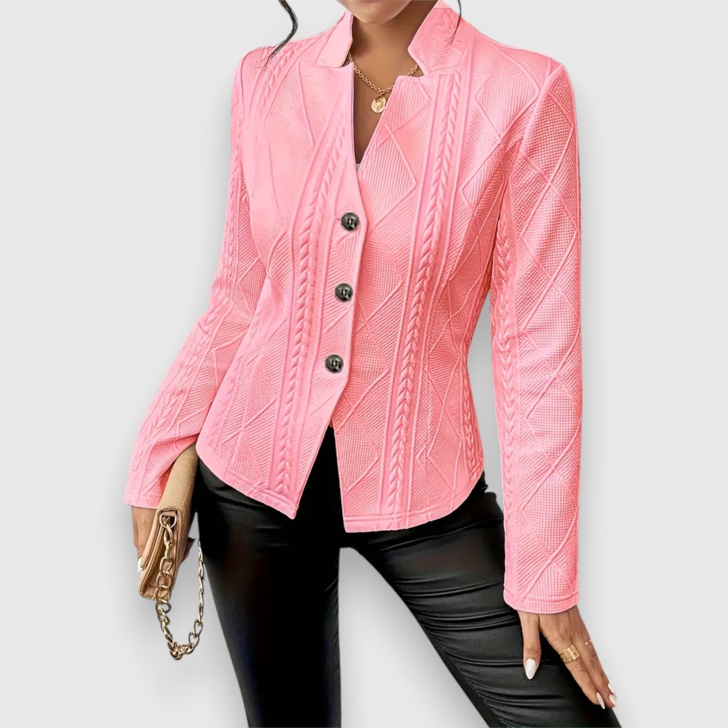 Classic Fit Cotton Blazer Jacket | Soft Knit Jacket