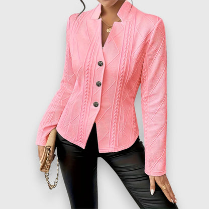 Classic Fit Cotton Blazer Jacket | Soft Knit Jacket