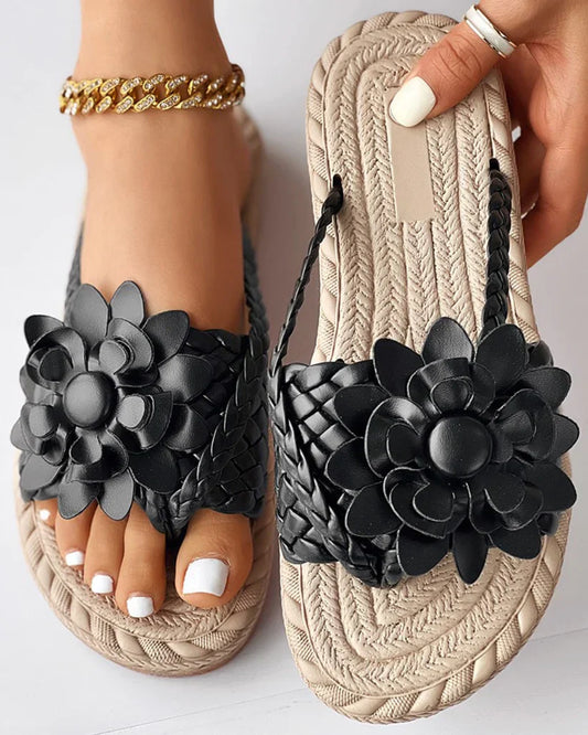 Cozy Women's Slipper Shoes with Soft Floral Uppers - Nocini