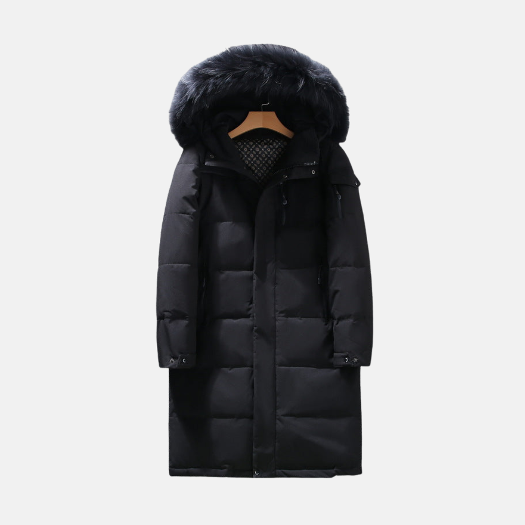 Casual Fit Down Jacket | Fur Hooded Puffer Coat - Nocini