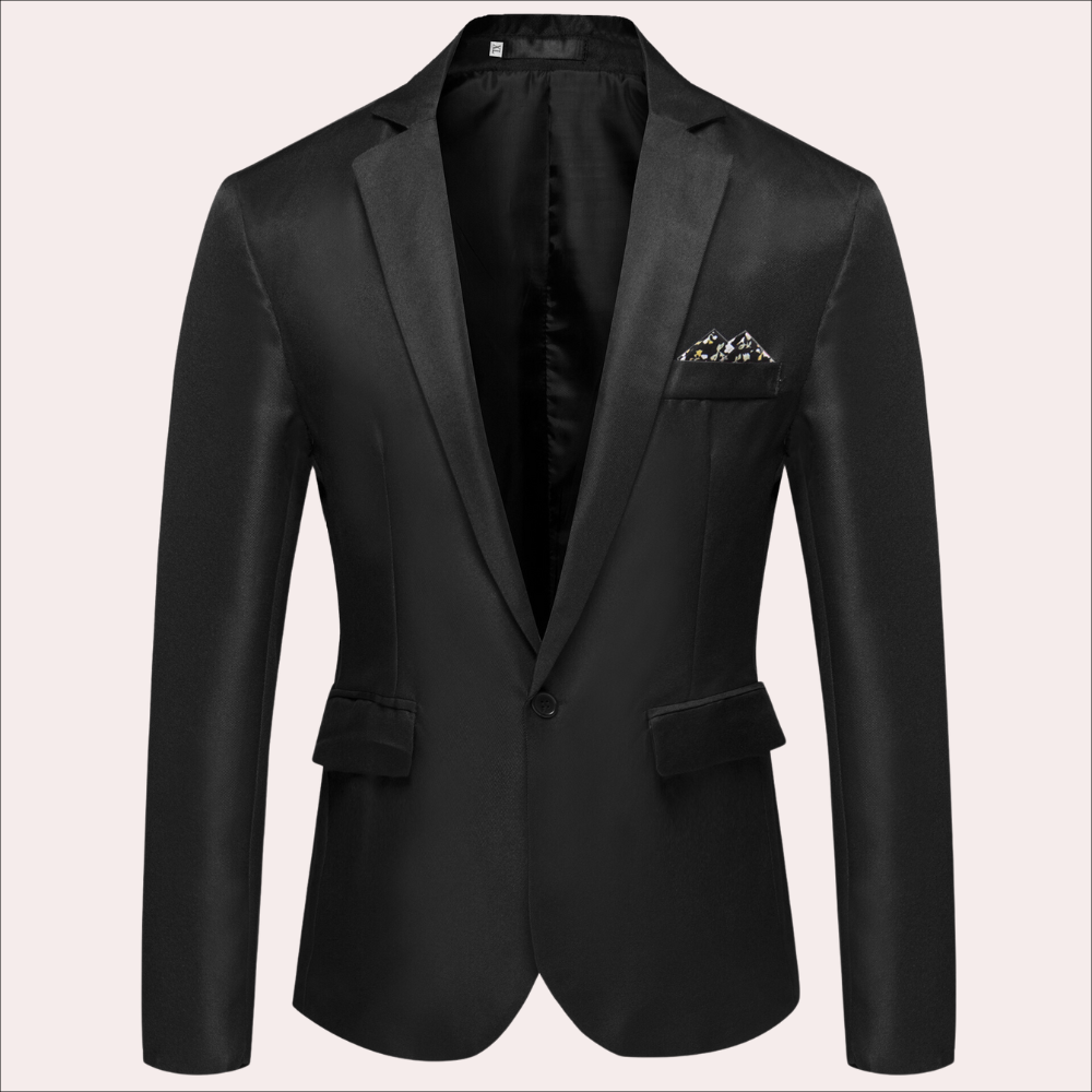 Slim Fit Classic Notch Lapel Blazer - Nocini