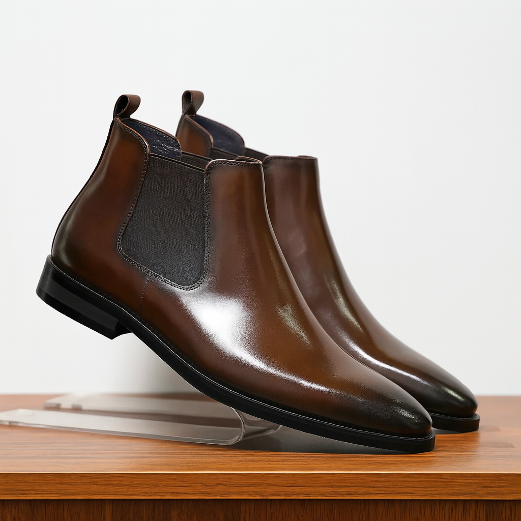 Authentic Leather Ankle Boots - Olytrend