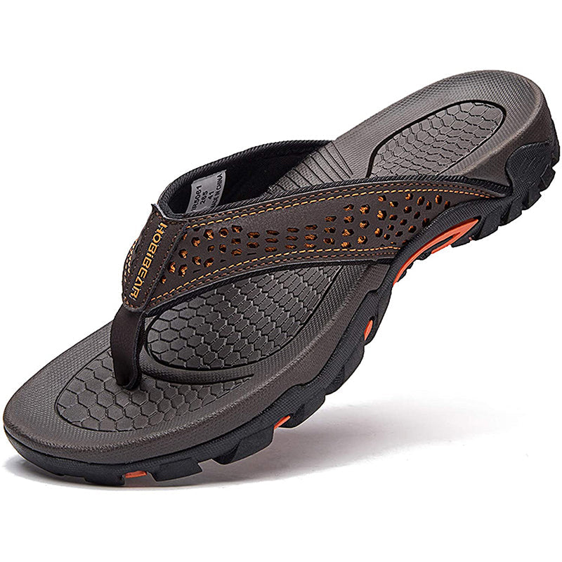 Relaxed Fit Mens Leather Sandals