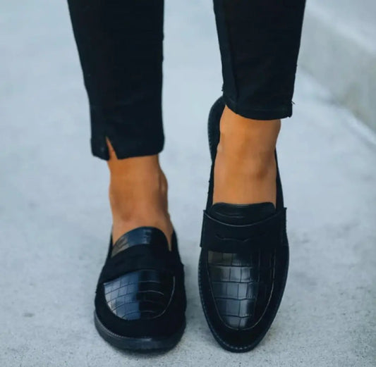 Classic Black Slip On Leather Shoes - Nocini