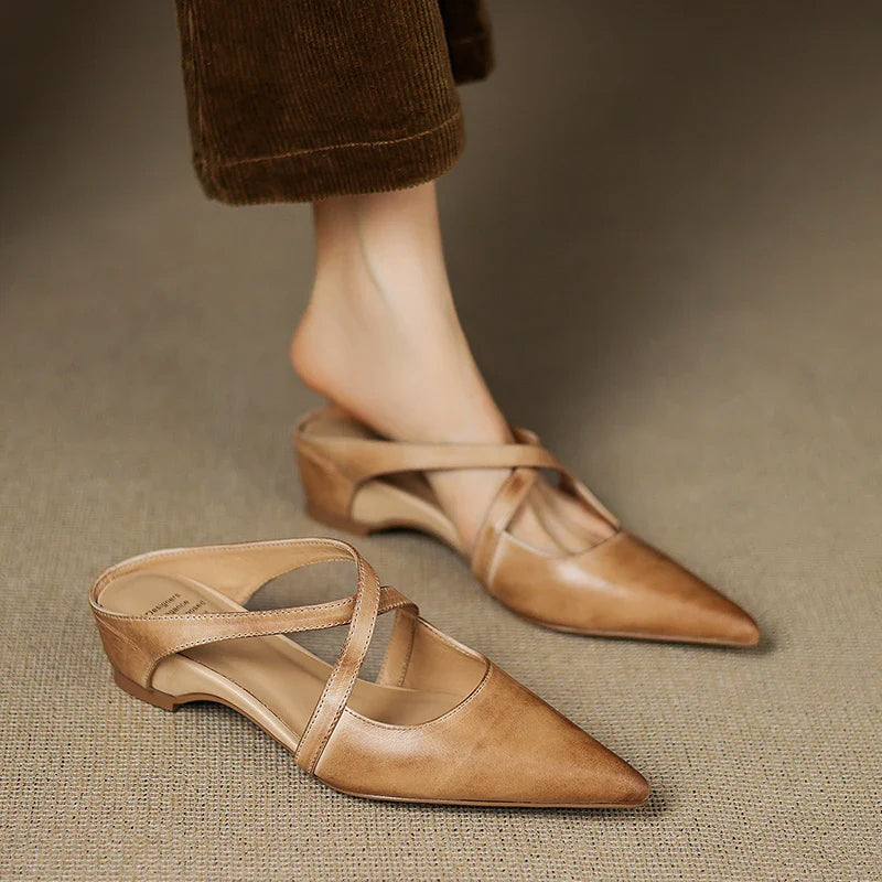 Elegant Pointed-Toe Slip-On Flats - Nocini