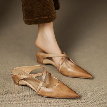 Elegant Pointed-Toe Slip-On Flats - Nocini