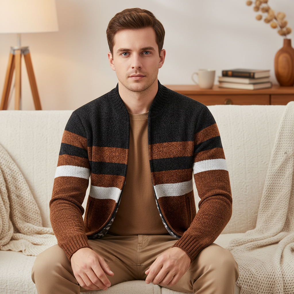 Stylish Crew Neck Knit Sweater - Pexav