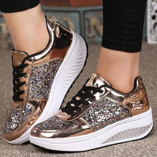 Sparkly High Top Sneakers for Women - Nocini