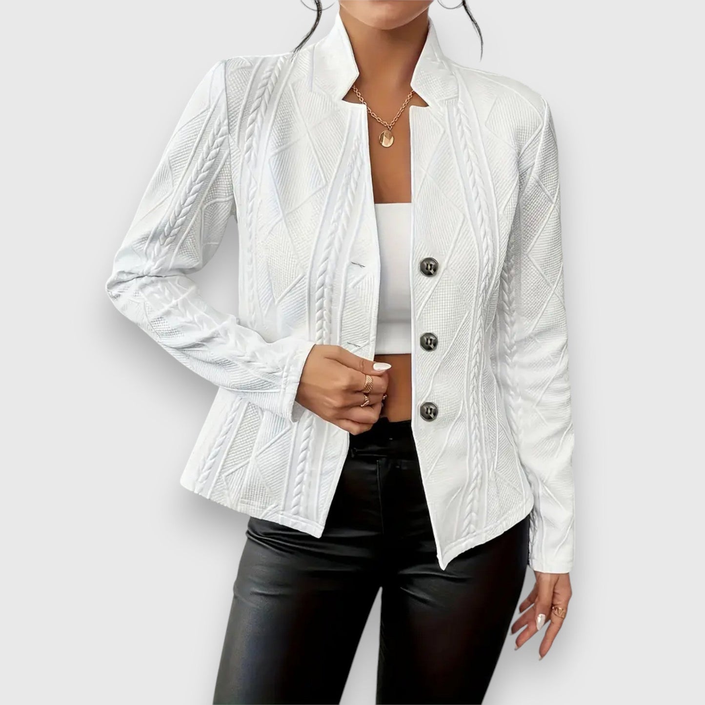 Classic Fit Cotton Blazer Jacket | Soft Knit Jacket