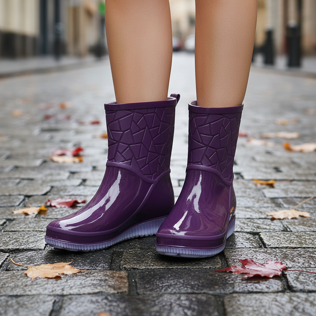 Ankle High Waterproof Rain Boots - Pexav