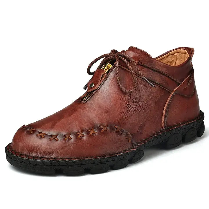 Soft Leather Men's Ankle Boots - Waterproof and Grip Soles - Nocini