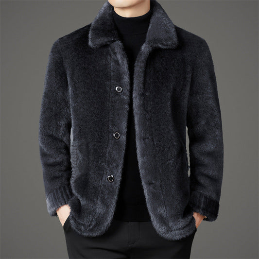 Luxurious Mink Collar Jacket - Nocini