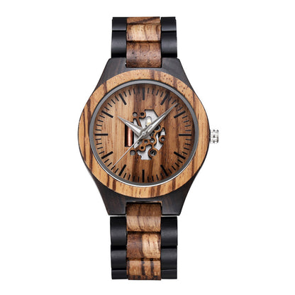 Unique Wooden Skeleton Watch