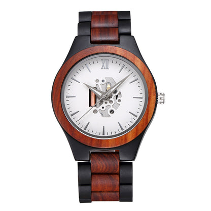 Unique Wooden Skeleton Watch