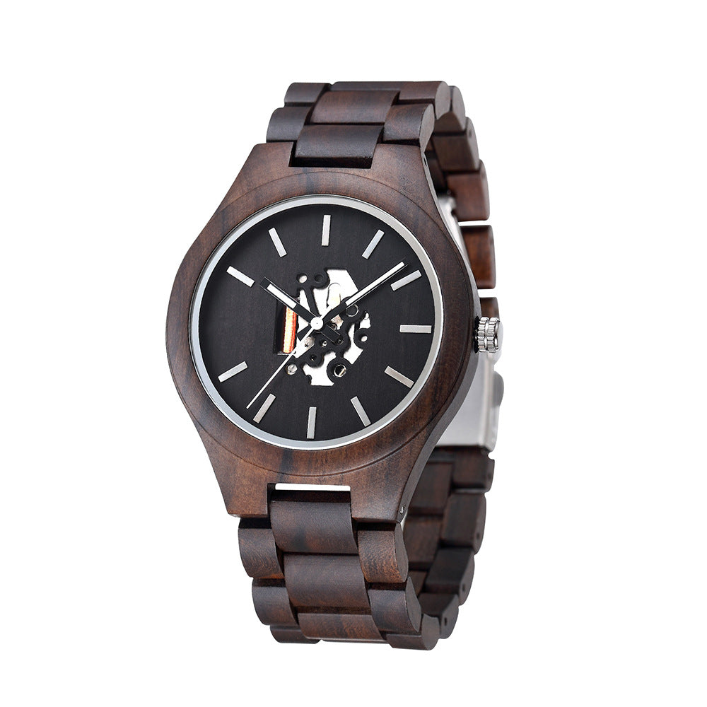 Unique Wooden Skeleton Watch