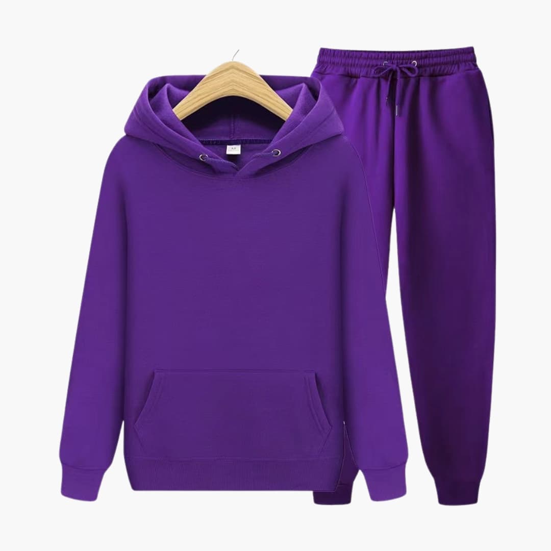Athletic Tracksuit with Hooded Jacket and Sweatpants