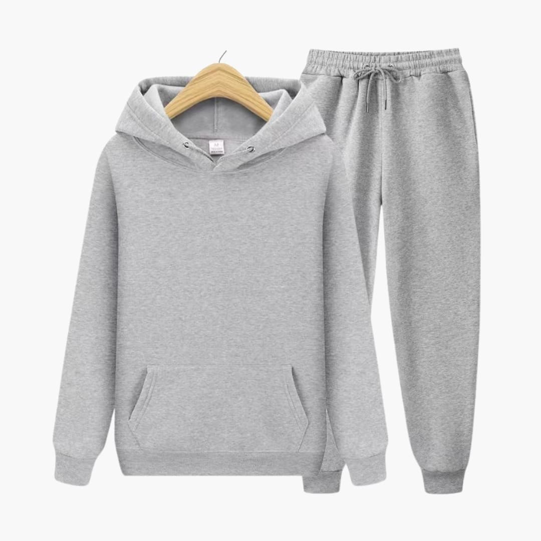Athletic Tracksuit with Hooded Jacket and Sweatpants