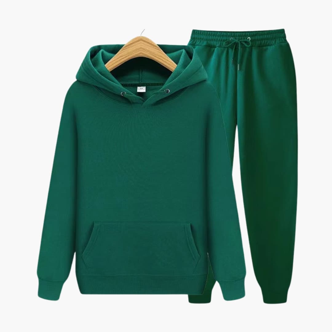 Athletic Tracksuit with Hooded Jacket and Sweatpants