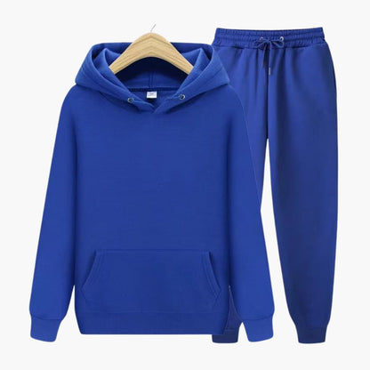Athletic Tracksuit with Hooded Jacket and Sweatpants