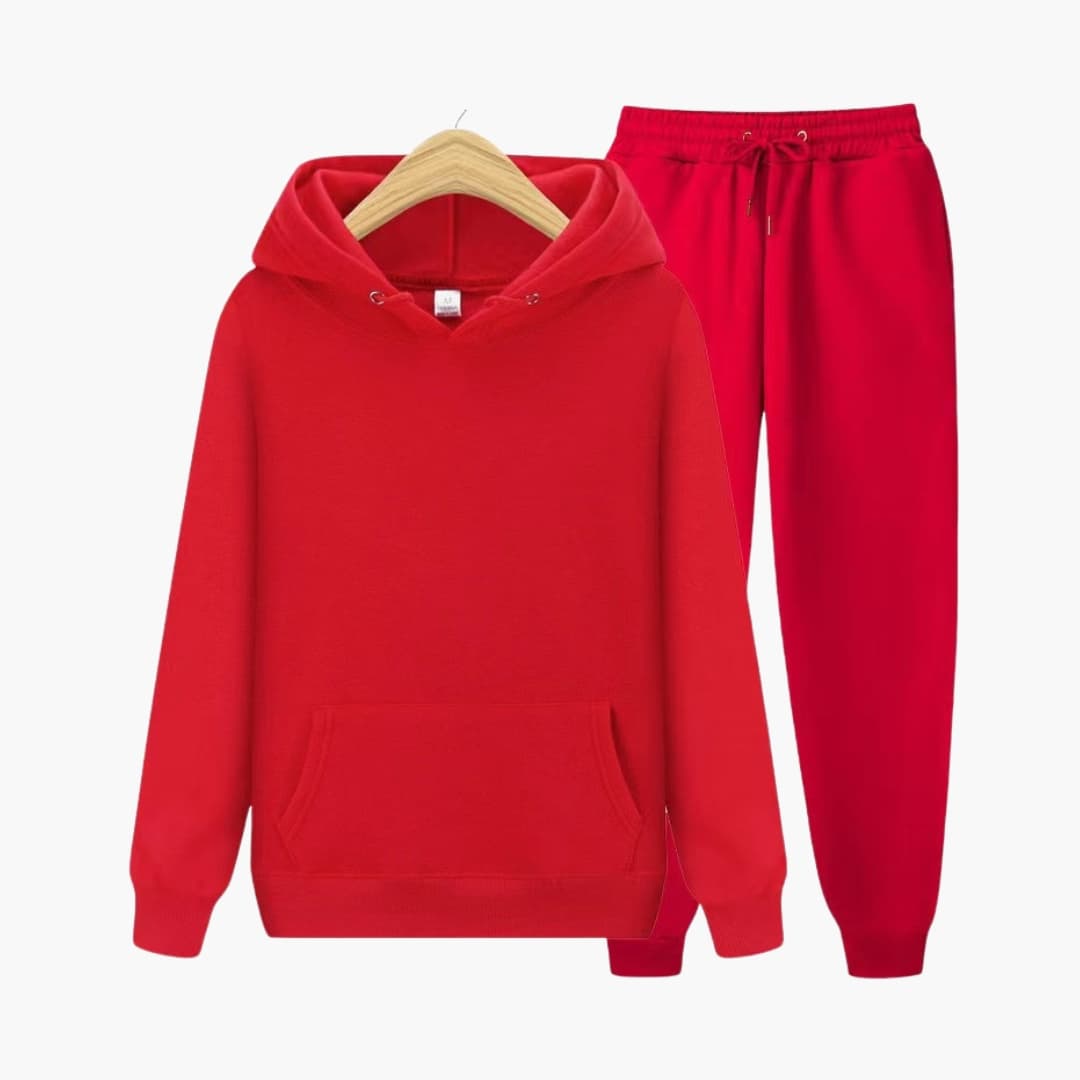 Athletic Tracksuit with Hooded Jacket and Sweatpants